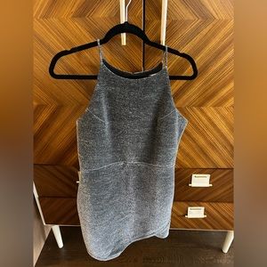 Iridescent Sparkly Silver Mini Dress - Medium